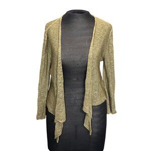 Hooked Up By I.O.T Womens Open Front Cardigan Sweater L 3/4 sleeve